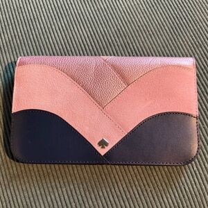 Kate Spade Pink and Navy Clutch